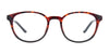 Coolclip CC842 Eyeglasses with Clip-on Sunglasses | Size 48 / Dark Brown Marbled