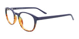 CoolClip CC842 Eyeglasses with Clip-on Sunglasses Blue & Demi Amber