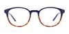 Coolclip CC842 Eyeglasses with Clip-on Sunglasses | Size 48 / Dark Brown Marbled