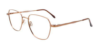 CoolClip CC845 Eyeglasses with Clip-on Sunglasses Satin Light Brown