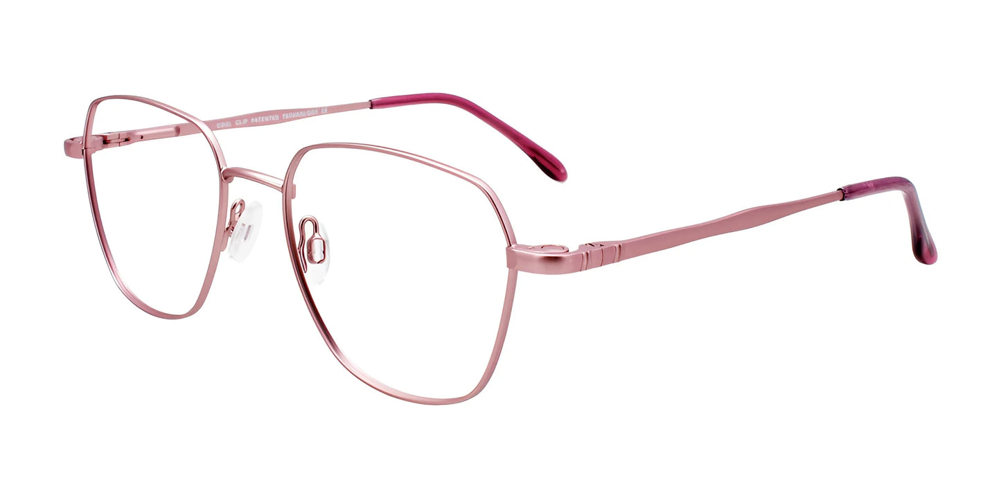 CoolClip CC845 Eyeglasses with Clip-on Sunglasses Satin Light Pink
