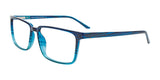 CoolClip CC847 Eyeglasses with Clip-on Sunglasses Marbled Dark Blue & Crystal Blue / Marbled Dark Blue