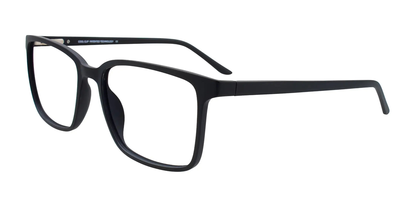 CoolClip CC848 Eyeglasses with Clip-on Sunglasses Matt Black