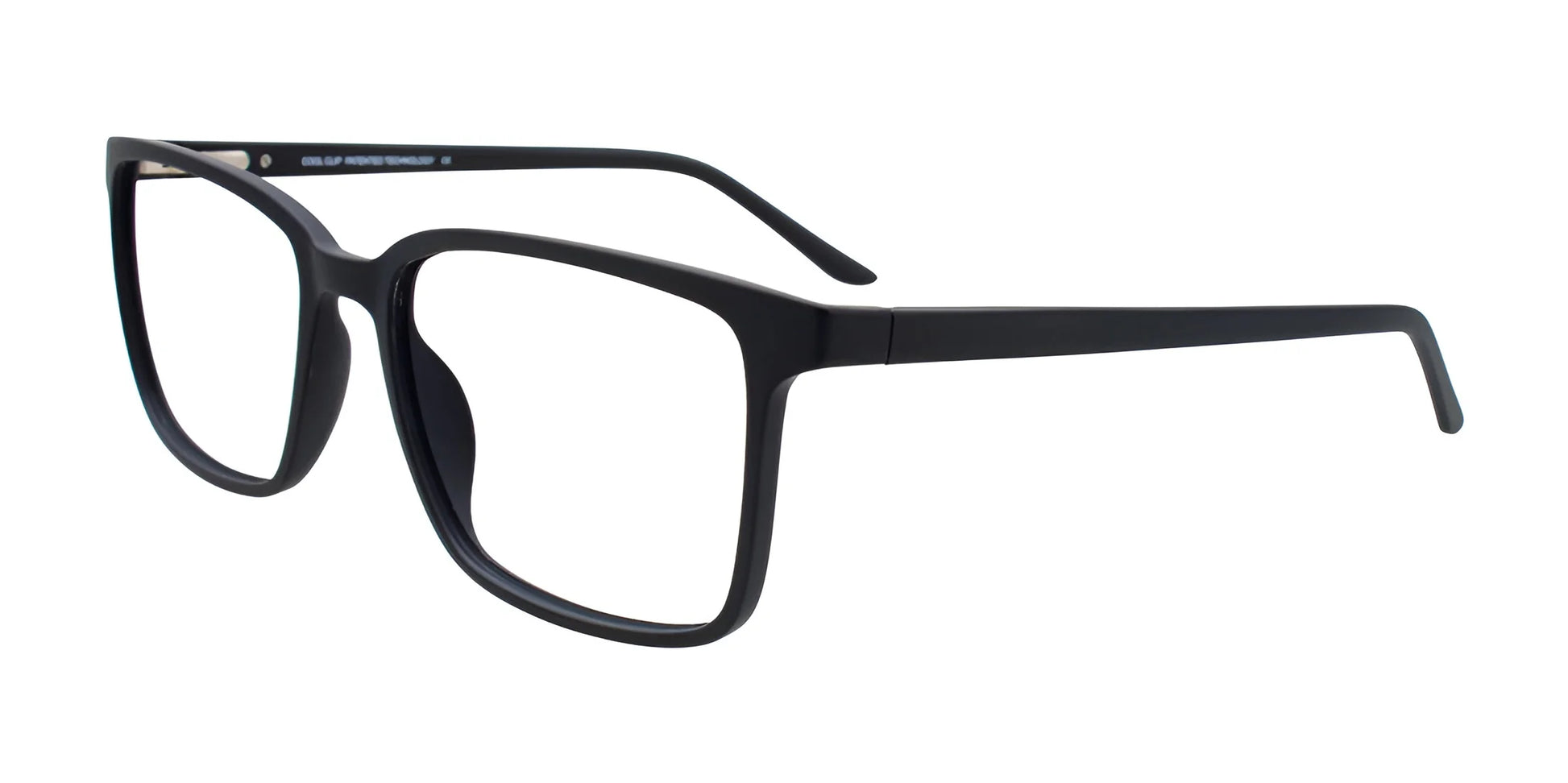 CoolClip CC848 Eyeglasses with Clip-on Sunglasses Matt Black