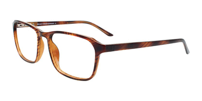 CoolClip CC849 Eyeglasses with Clip-on Sunglasses Marbled Brown