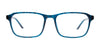 Coolclip CC849 Eyeglasses with Clip-on Sunglasses | Size 55 / Marbled Blue