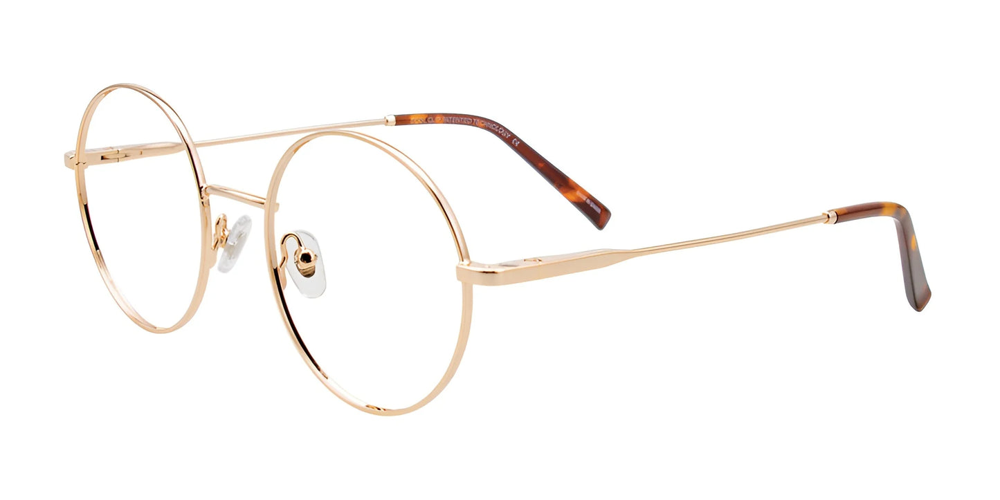 CoolClip CC850 Eyeglasses with Clip-on Sunglasses Soft Gold