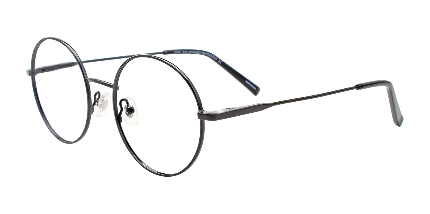 CoolClip CC850 Eyeglasses with Clip-on Sunglasses Black