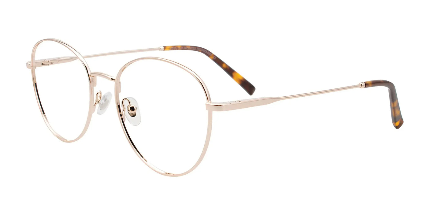 CoolClip CC852 Eyeglasses with Clip-on Sunglasses Soft Gold