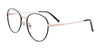 Coolclip CC852 Eyeglasses with Clip-on Sunglasses | Size 53 / Black & Pink Gold