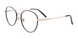 CoolClip CC852 Eyeglasses with Clip-on Sunglasses Black & Pink Gold