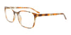Coolclip CC853 Eyeglasses with Clip-on Sunglasses | Size 53 / Tr. Brown & Black Lines