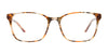 Coolclip CC853 Eyeglasses with Clip-on Sunglasses | Size 53 / Tr. Red & Black Lines