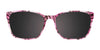 Coolclip CC853 Eyeglasses with Clip-on Sunglasses | Size 53 / Tr. Red & Black Lines