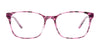 Coolclip CC853 Eyeglasses with Clip-on Sunglasses | Size 53 / Tr. Red & Black Lines