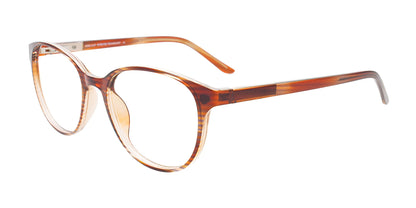 CoolClip CC854 Eyeglasses with Clip-on Sunglasses Tr. St. Brown