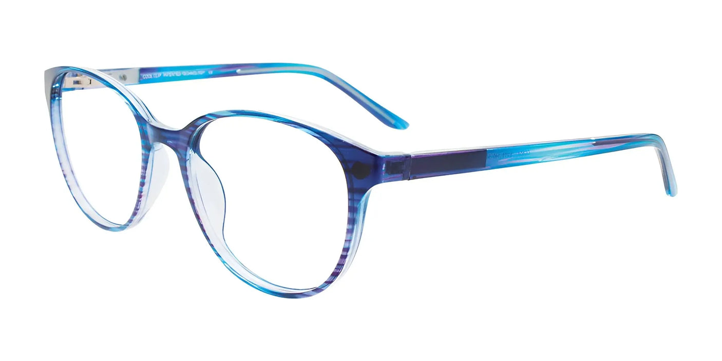 CoolClip CC854 Eyeglasses with Clip-on Sunglasses Blue