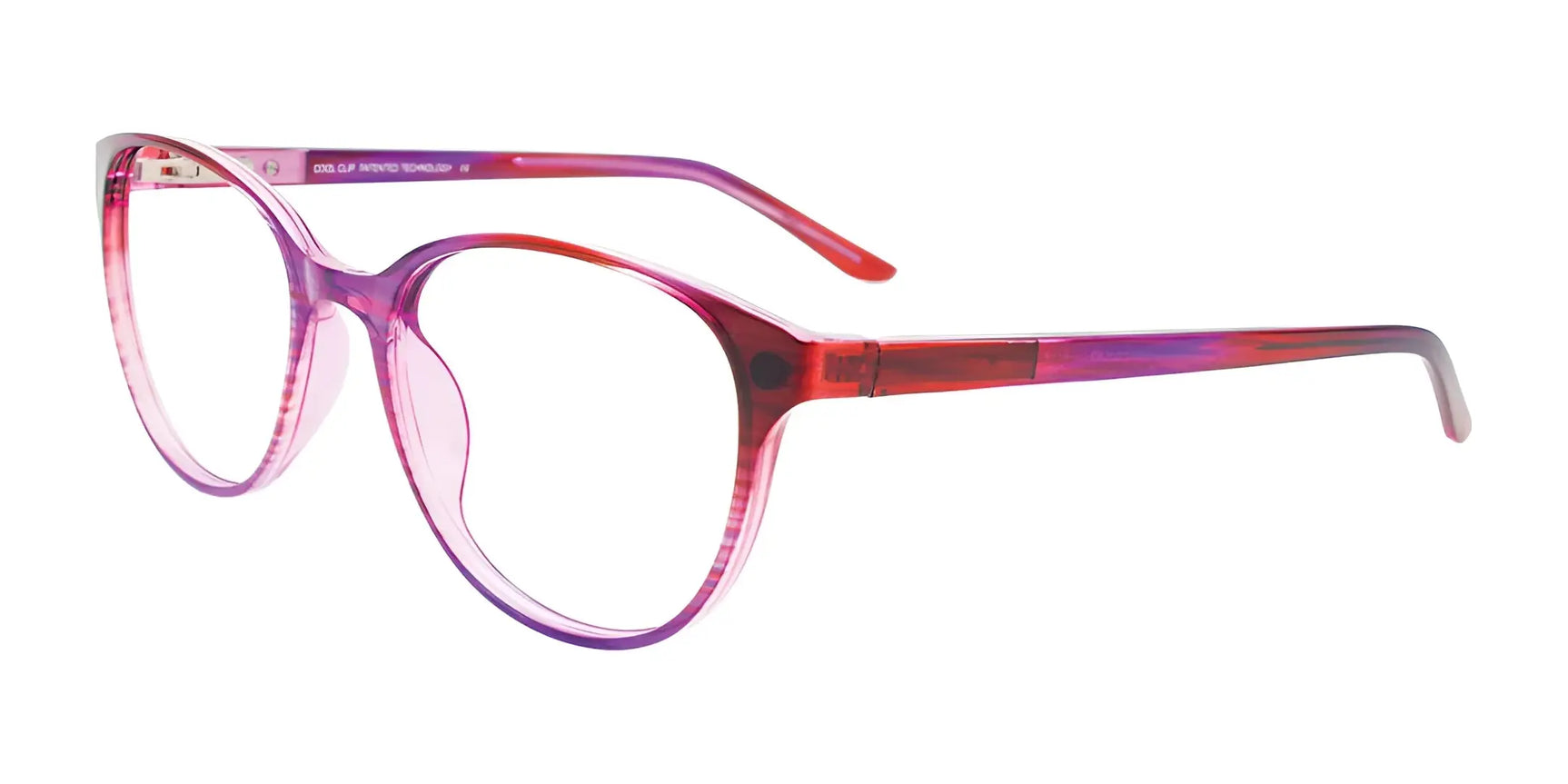 CoolClip CC854 Eyeglasses with Clip-on Sunglasses Tr. St. Purple