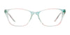 Coolclip CC855 Eyeglasses with Clip-on Sunglasses | Size 51 / Tr. St. Green & Pink