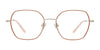 Coolclip CC857 Eyeglasses with Clip-on Sunglasses | Size 53 / Beige & Steel