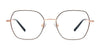 Coolclip CC857 Eyeglasses with Clip-on Sunglasses | Size 53 / Beige & Steel