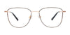 Coolclip CC859 Eyeglasses with Clip-on Sunglasses | Size 52 / Black & Pink Gold