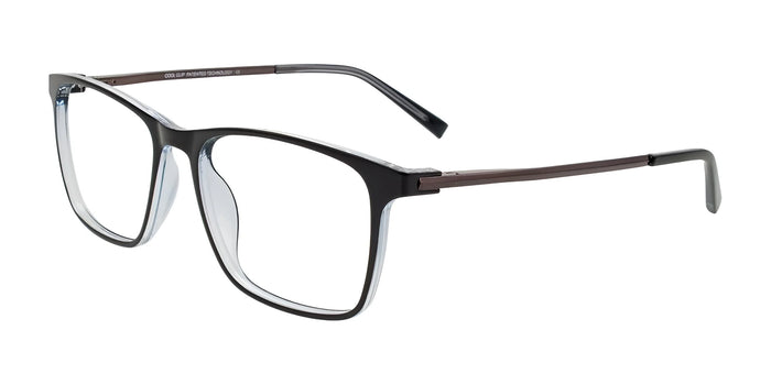 Coolclip CC863 Eyeglasses with Clip-on Sunglasses | Size 53 / Grey