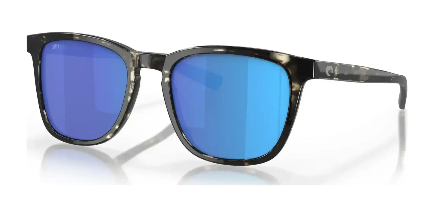 Costa SULLIVAN 6S2002 Sunglasses Shiny Black Kelp / Blue Mirror