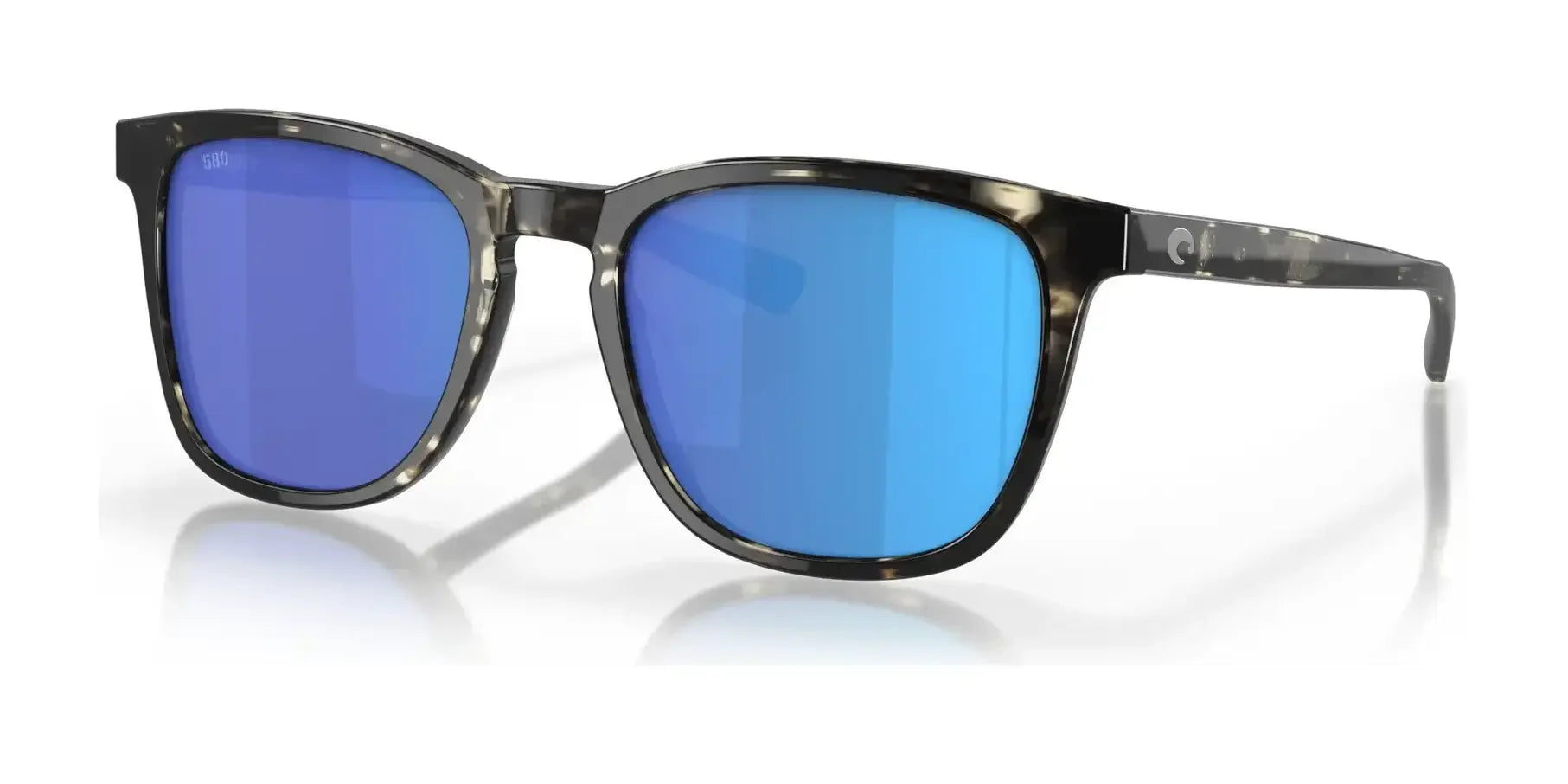 Costa SULLIVAN 6S2002 Sunglasses Shiny Black Kelp / Blue Mirror