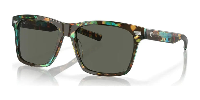 Costa ARANSAS 6S2005 Sunglasses | Size 58 / Shiny Ocean Tortoise / Gray (Polarized) (3P 10%) №200506