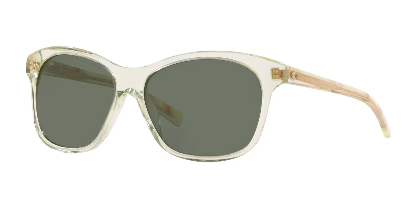 Costa SARASOTA 6S2010 Sunglasses Shiny Seafoam Crystal and Shell / Gray (Polarized)