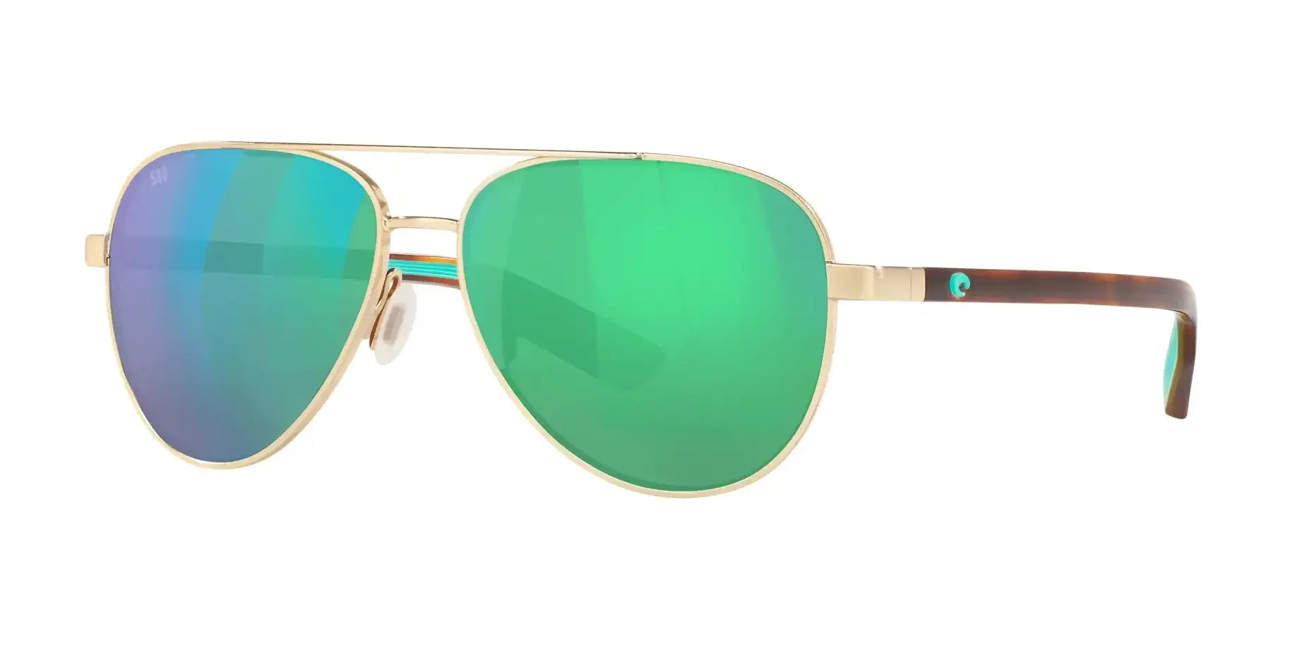 Costa PELI 6S4002 Sunglasses Brushed Gold / Green Mirror