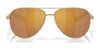 Costa PELI 6S4002 Sunglasses | Size 57 / Brushed Gold / Green Mirror (Polarized) (3P 11.4%) №400202