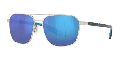 Costa WADER 6S4003 Sunglasses Brushed Silver / Blue Mirror