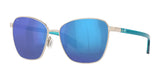 Costa PALOMA 6S4004 Sunglasses Brushed Silver / Blue Mirror (Polarized)