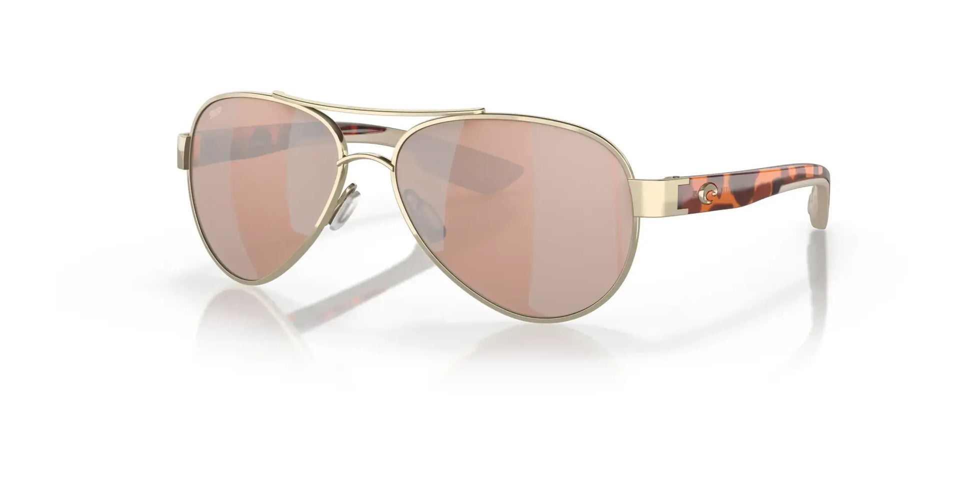 Costa LORETO 6S4006 Sunglasses Rose Gold / Copper Silver Mirror