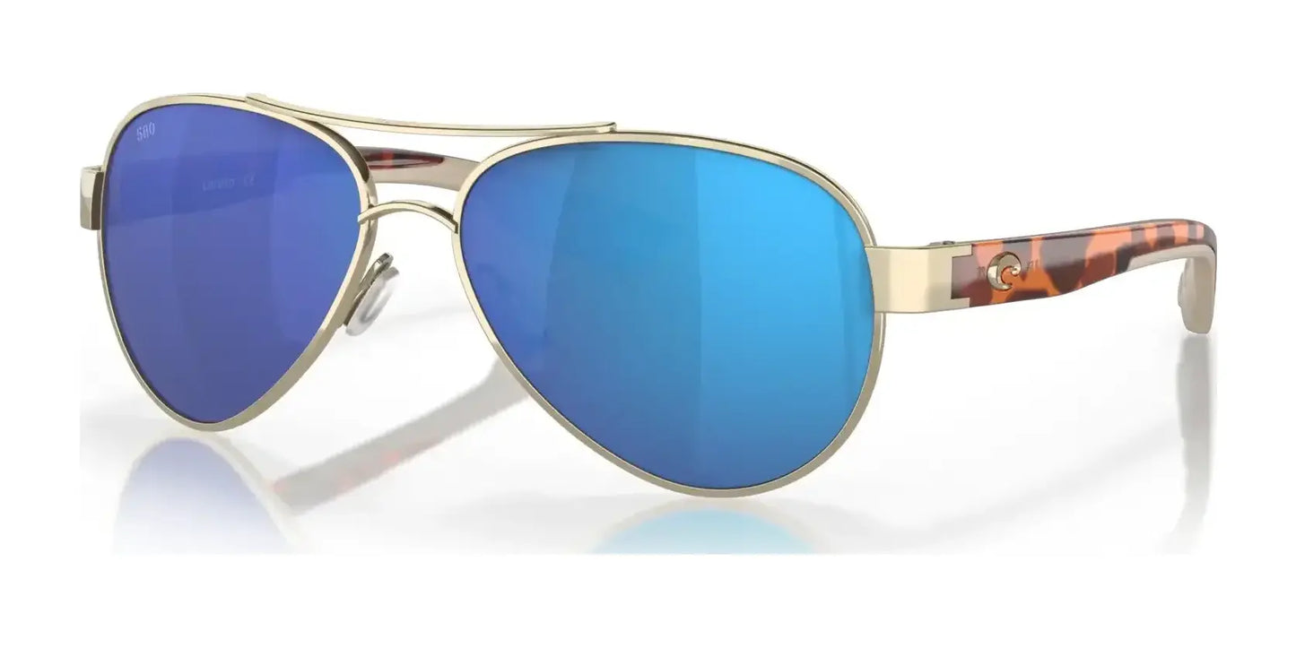 Costa LORETO 6S4006 Sunglasses Rose Gold / Blue Mirror