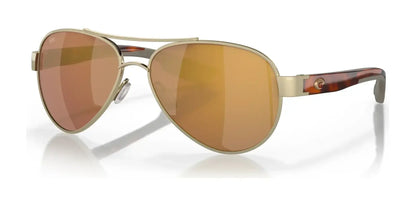 Costa LORETO 6S4006 Sunglasses Brushed Gold / Gold Mirror