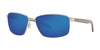 Costa PONCE 6S4008 Sunglasses | Size 63 / Silver №400818 / Blue Mirror (Polarized) (3P 10%)