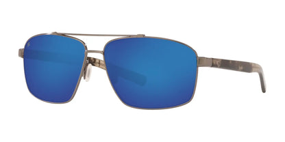 Costa FLAGLER 6S4009 Sunglasses Brushed Gunmetal / Blue Mirror