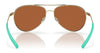 Costa PIPER 6S6003 Sunglasses | Size 58 / Shiny Gold / Green Mirror (Polarized) (3P 11.4%) №600305