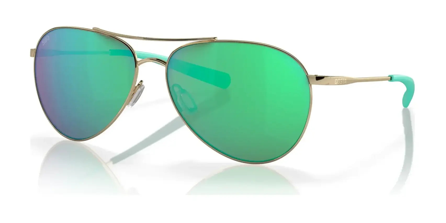 Costa PIPER 6S6003 Sunglasses Shiny Gold / Green Mirror