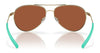Costa PIPER 6S6003 Sunglasses | Size 58 / Shiny Gold / Green Mirror (Polarized) (3P 11.4%) №600305