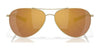 Costa PIPER 6S6003 Sunglasses | Size 58 / Shiny Gold / Green Mirror (Polarized) (3P 11.4%) №600305