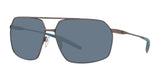 Costa PILOTHOUSE 6S6007 Sunglasses Matte Dark Gunmetal / Gray (Polarized)