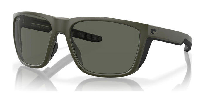 Costa FERG 6S9002 Sunglasses | Size 59 / Matte Olive / Gray (Polarized) (3P 10%) №900241