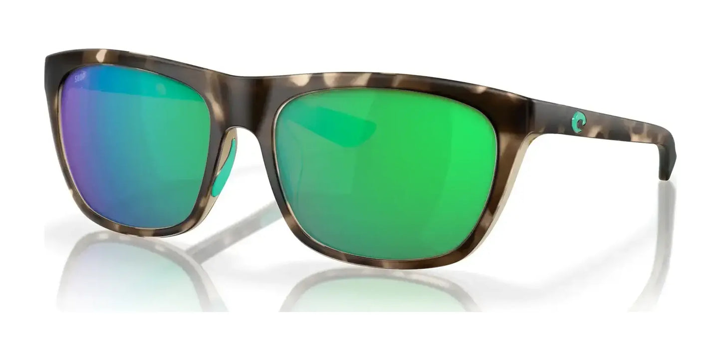 Costa CHEECA 6S9005 Sunglasses Matte Shadow Tortoise / Green Mirror