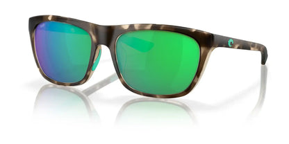 Costa CHEECA 6S9005 Sunglasses Matte Shadow Tortoise / Green Mirror