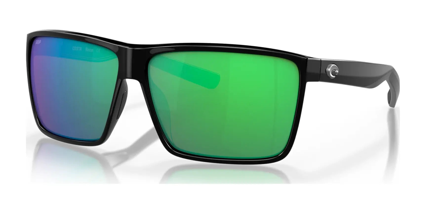 Costa RINCON 6S9018 Sunglasses Shiny Black / Green Mirror