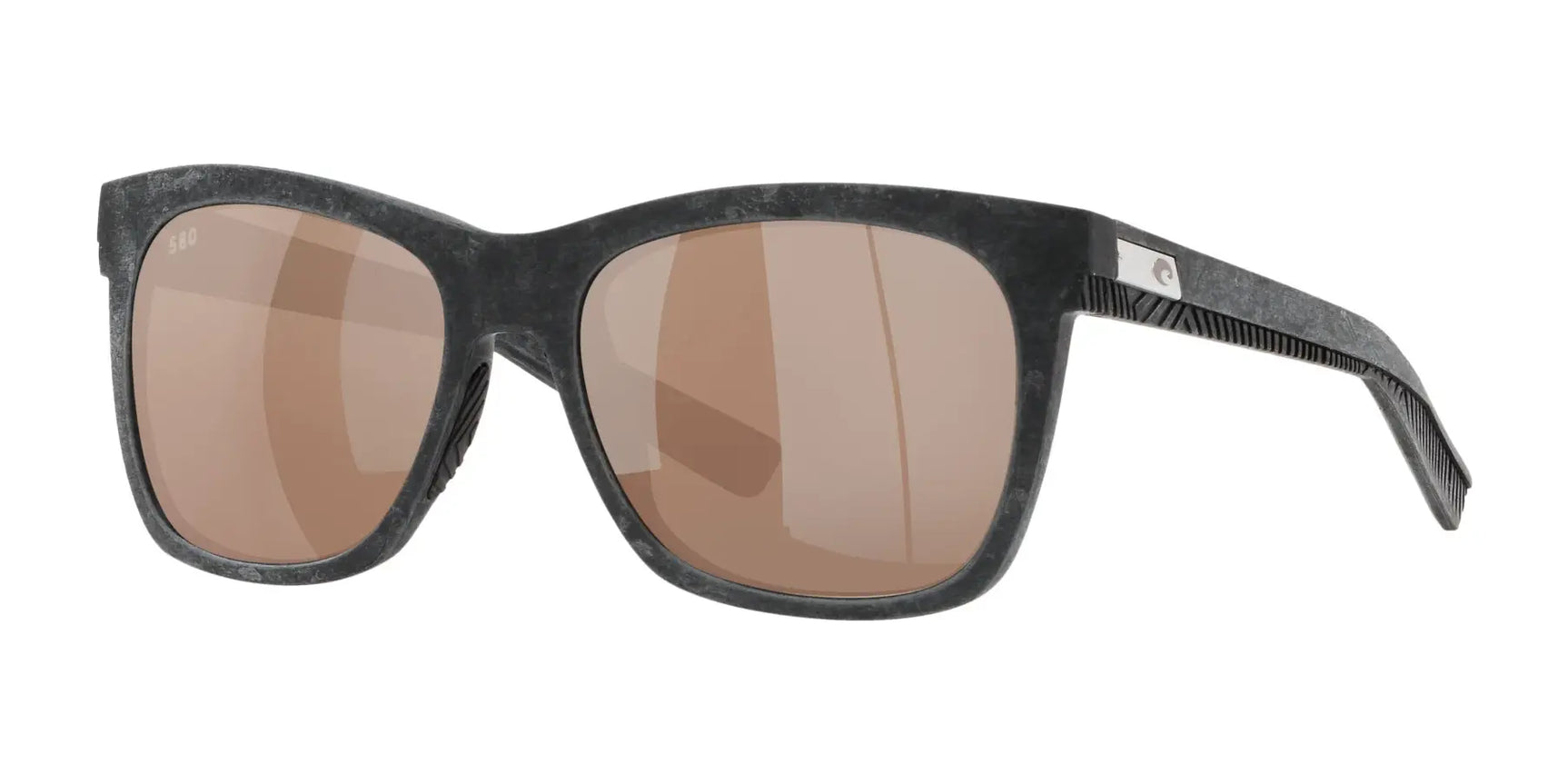 Costa CALDERA 6S9028 Sunglasses Net Gray With Gray Rubber / Copper Silver Mirror (Polarized)